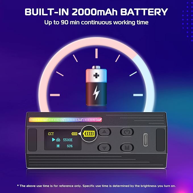 ULANZI RGB Light Wand, 360° Full Color Magnetic Mini Light Stick