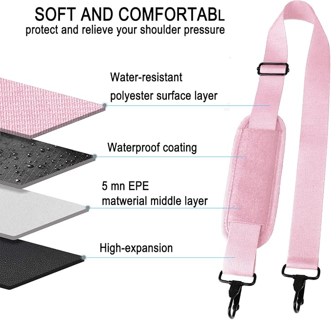 Askuko Shoulder Strap, 56 Inch Universal Adjustable Shoulder Belt Replacement