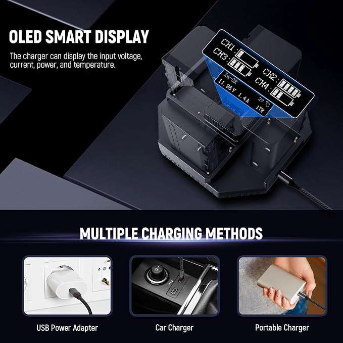 Neewer NP-F970 4 Channel Charger