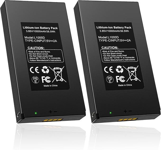 2 Pack 10000mAh Lithium Battery Pack