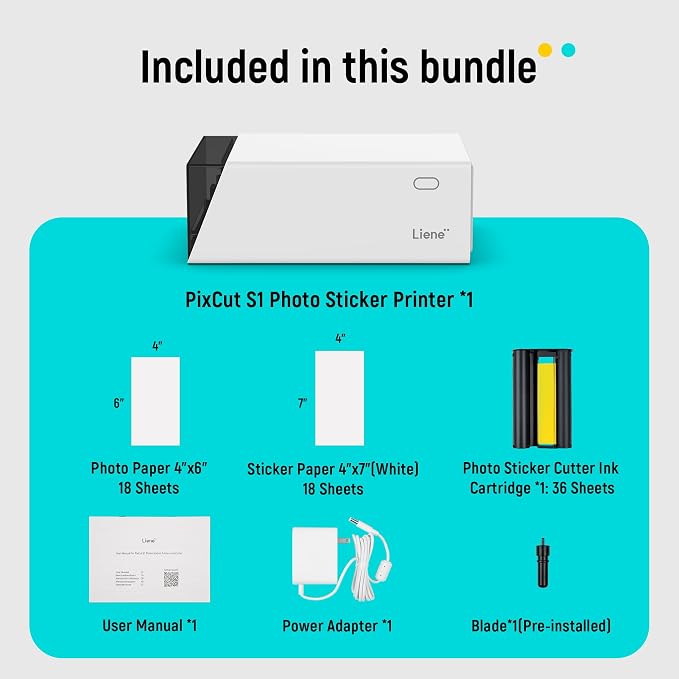 Liene PixCut S1 Color Sticker Printer & Cutting Machine