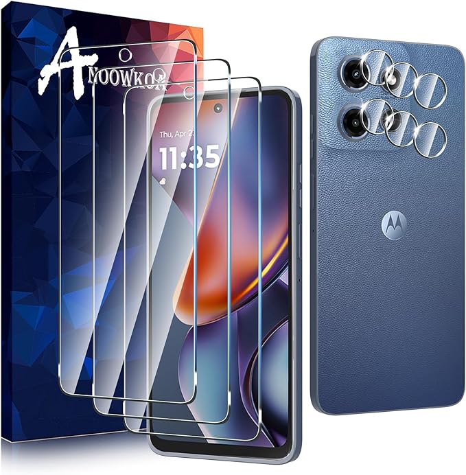 Anoowkoa 3 Pack for Moto G 2025 Screen Protector + Moto G 5G 2025 Camera Lens
