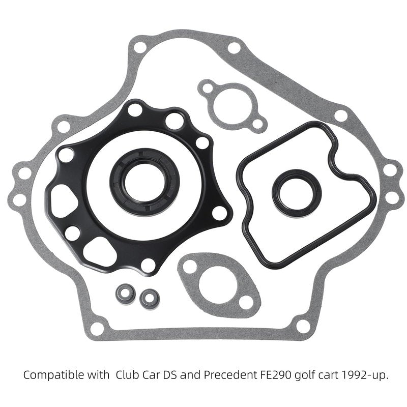 Roykaw Golf Cart Gaskets and Seals Rebuild Kit Compatible with Club Car DS/Precedent 1992-up FE290 Engine Gas Models, OEM# 1023047-01, 6751