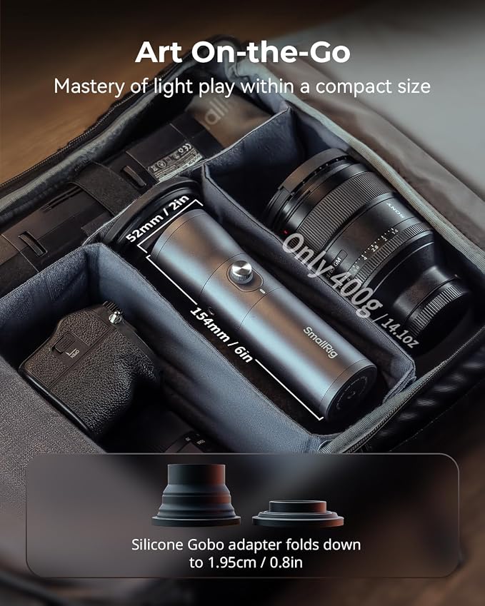 SMALLRIG RGB LED Photography Flashlight, 7500mAh Aluminum Alloy Patterned