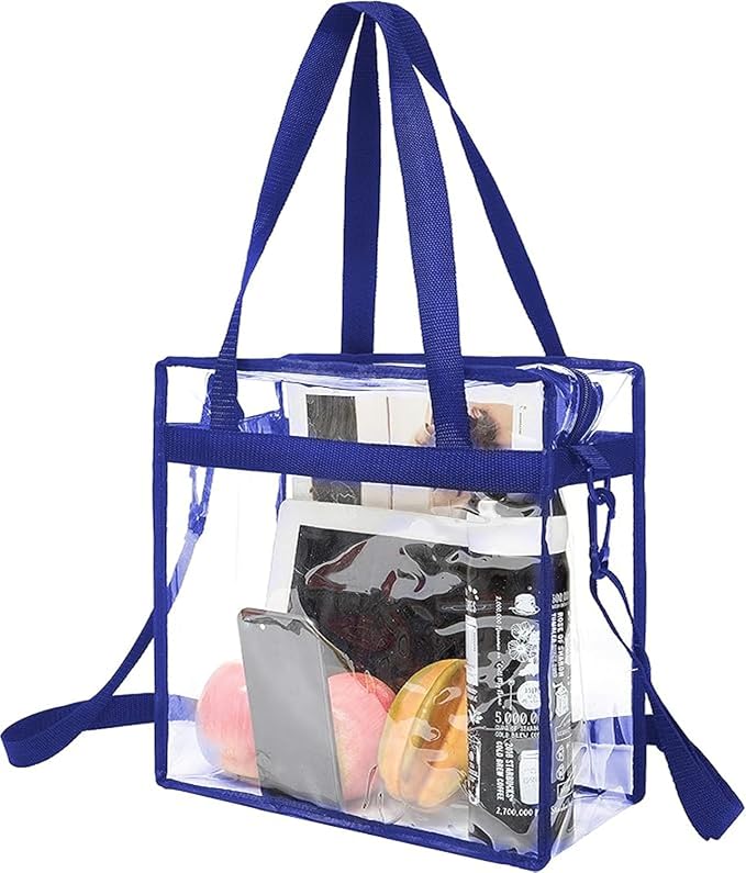 BAGAIL Clear Bags 12x6x12 Stadium Approved Clear Tote Bag