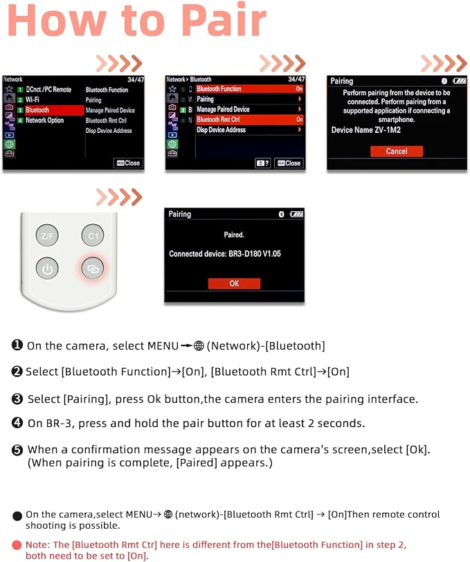 Hanpusen Rechargeable Camera Remote Control