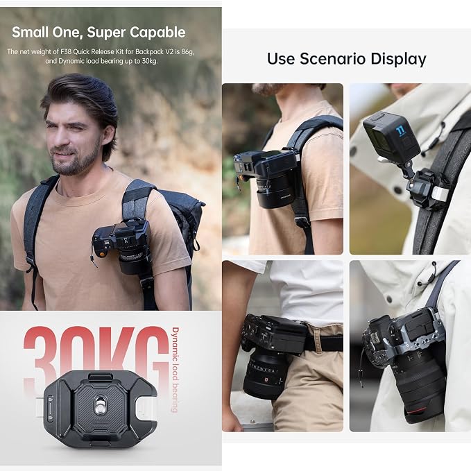 FALCAM F38 Quick Release Backpack Clip V2, Camera Strap Mount