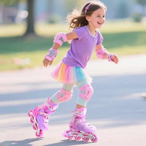 2PM SPORTS Inline Skates for Kids - Adjustable Light-Up Wheels | Ages 5-12, Perfect for Beginners