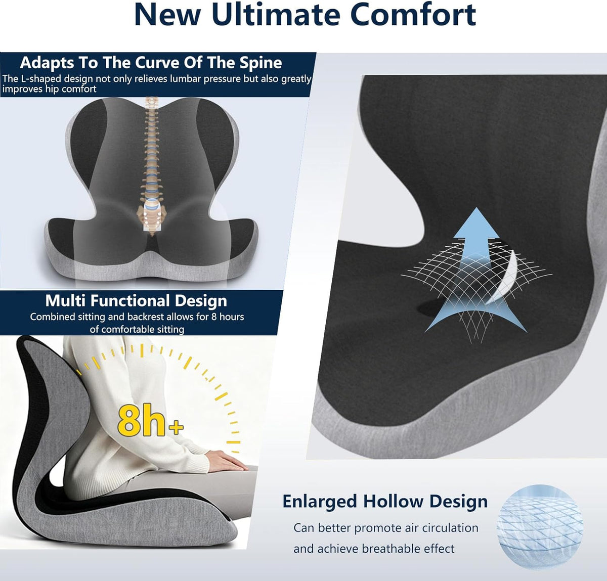 Car Seat Cushion for Long Driving, Office Chair Cushion