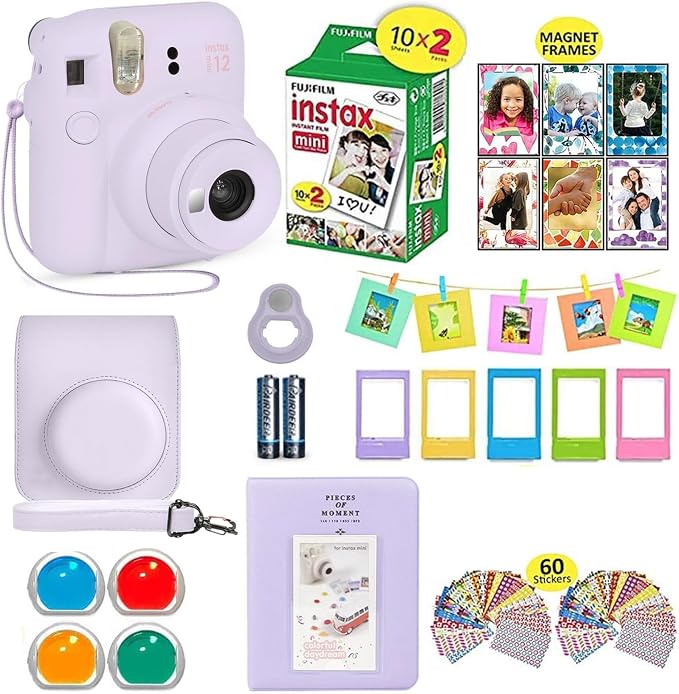 Fujifilm Instax Mini 12 Instant Camera Lilac Purple + Shutter Compatible