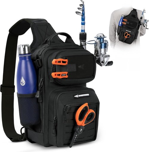 KastKing BlowBak Tactical Sling Tackle Bag - Lightweight Fishing Backpack for Men | Durable Storage Solution