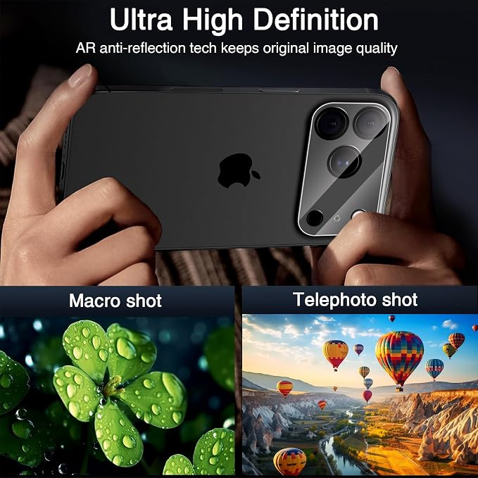 Wiaocit 3 Pack Tempered Glass Camera Lens Protector