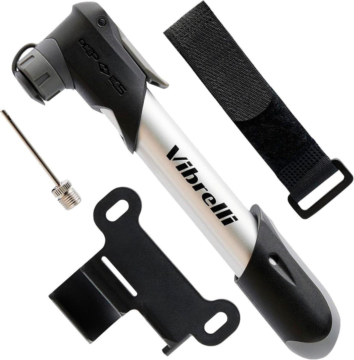 Vibrelli Mini Bike Pump - 120 PSI Presta & Schrader Tire Pump for Road and MTB - No Valve Change Required