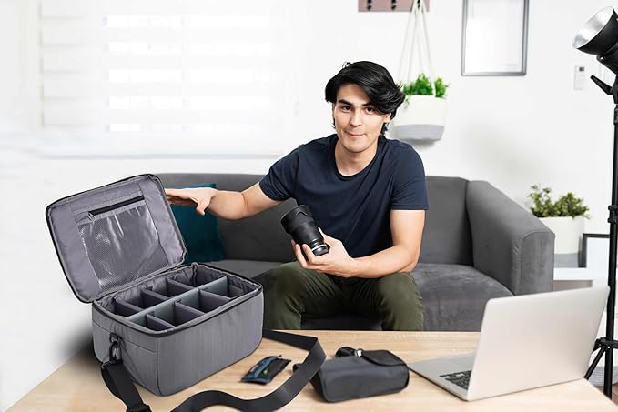 Koolertron Dslr Camera Insert Bag Purse Universal Liner Lens Pouch Partition