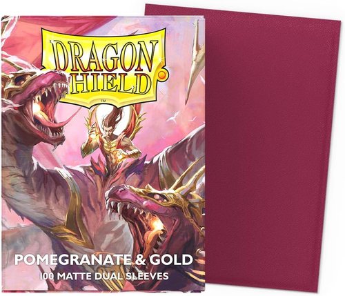 Dragon Shield | Soul & Truth Bundle - Red/Gold 3×100 CT Matte Dual Standard Size Card Sleeves | Premium TCG Protection for Magic: The Gathering