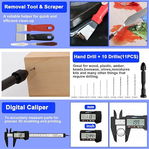 158 PCS 3D Printing Tool Kit, 3D Printing Accessories