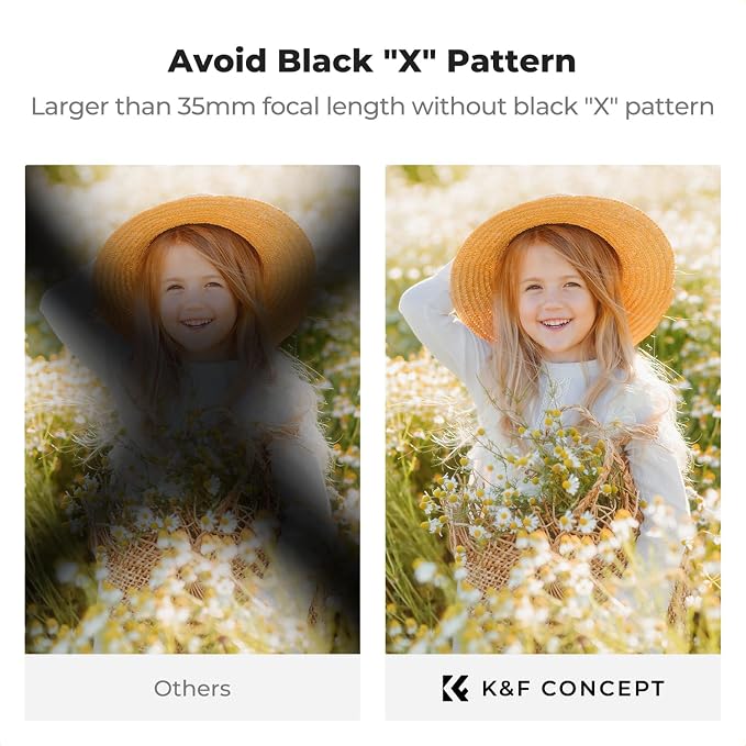 K&F CONCEPT 52mm Black Diffusion Mist Effect 1/4 & Variable ND2-32 & Circular