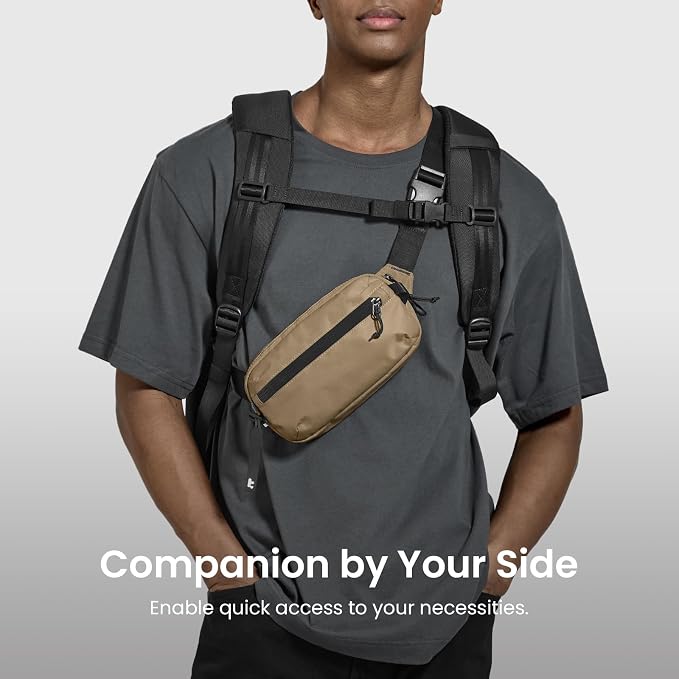 tomtoc 1.5L Sling Bag with RFID Blocking, Crossbody Bag Minimalist Chest