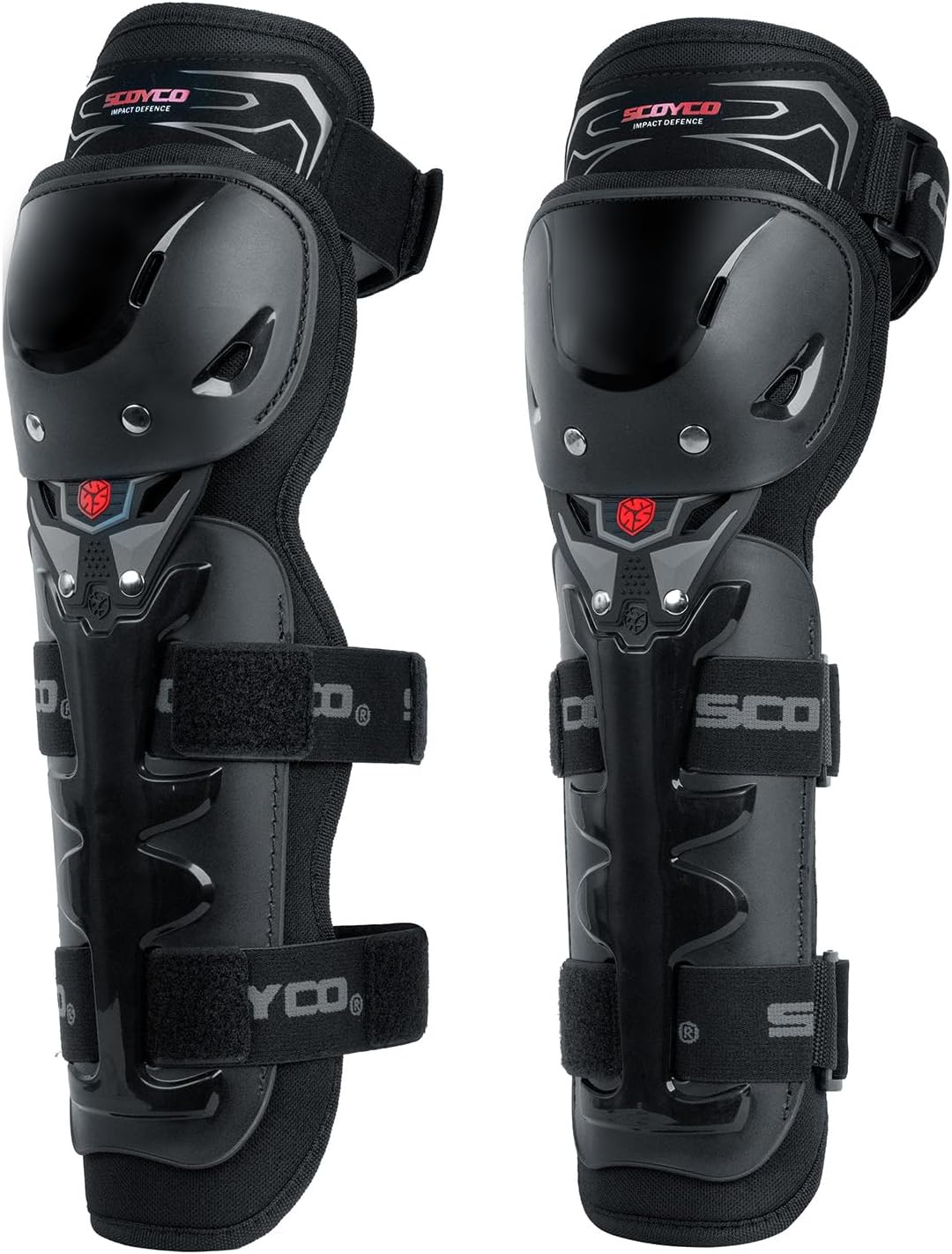 SCOYCO Motorcycle Knee Pads - CE Level 1 Adjustable Protective Gear for Motocross & Cycling