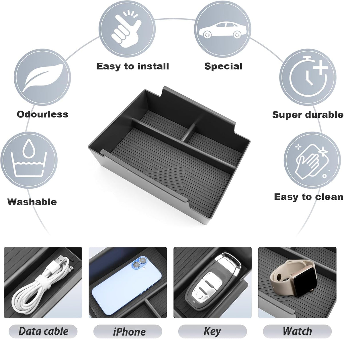 SKTU for 2026 2027 Nissan Sentra Center Console Organizer ABS Durable