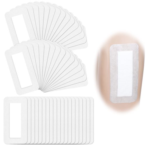 Nuanchu 50 Pieces Island Dressing Bordered Gauze Wound Care Bandage with Adhesive Border Wound Bandage Pads Waterproof Breathable Individually Wrapped Bandages Non-Stick Central Pad(4 x 8 Inch)