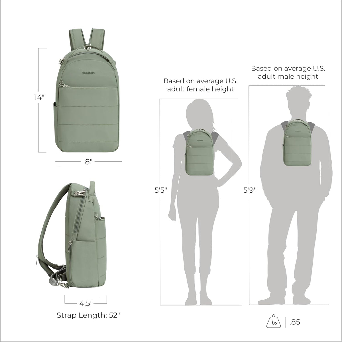 Travelon Anti-Theft Convertible Backpack Sling - Secure, Versatile Design for Travel | Stylish & Functional