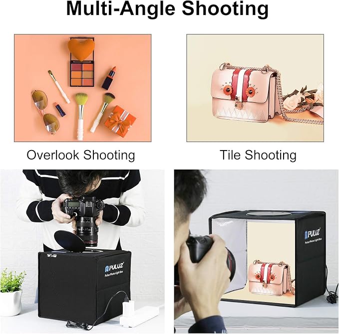 Photo Studio Light Box PULUZ 9.8in/25cm Portable Folding Photography Shooting