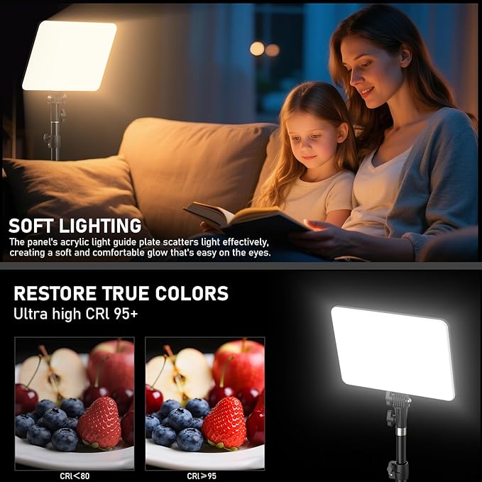 30W Upgraded Photography Lighting Kit, Anautin 2-Pack LED Video Lighting