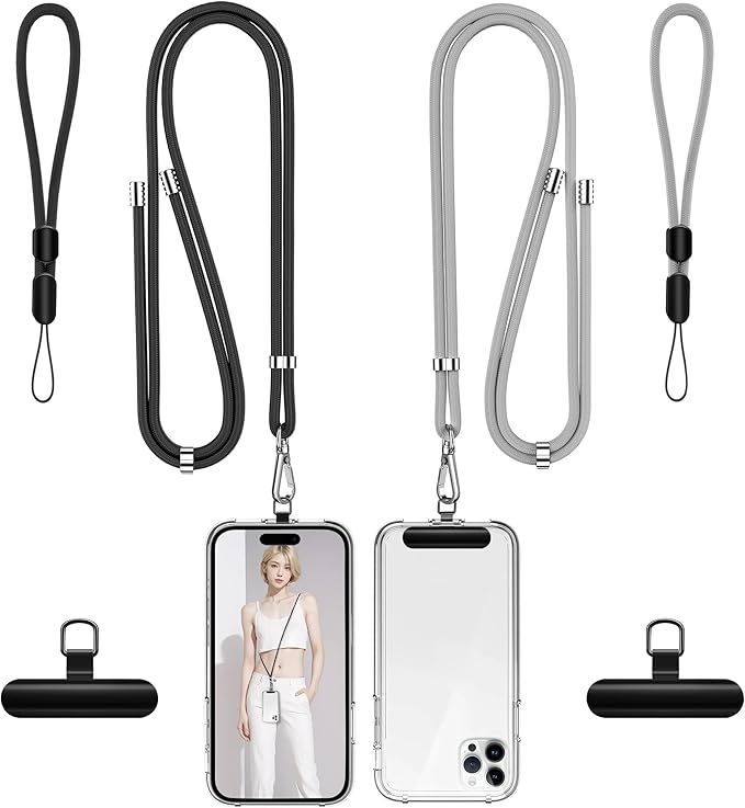 takyu Phone Lanyard, 2 Pack Adjustable CellPhone Lanyard Crossbody Neck Strap &