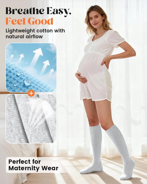 LEVSOX Compression Socks - 20-30 mmHg Knee High Support for Women & Men | Cute Design for Nurses & Travel