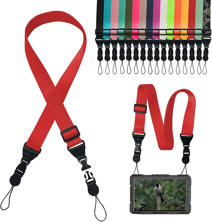 Adjustable Shoulder Strap:Comfortable iPad Strap Nylon Neck Lanyard