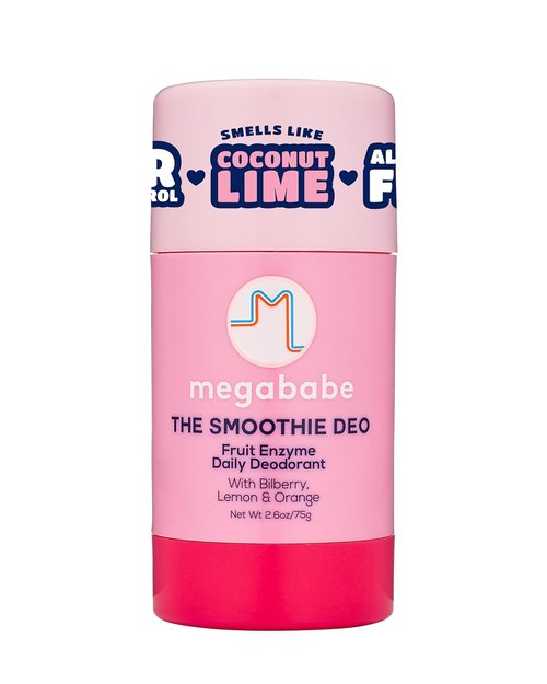 Megababe Daily Deodorant - 72-Hour Odor Protection with Coconut & Fruit Enzymes | Aluminum-Free, All Natural | 2.6 oz