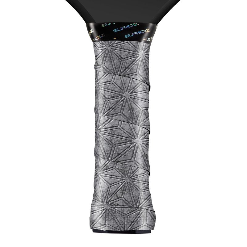 Supacaz SupaSuave Gunmetal Pickleball Overgrip - Tacky Pickleball Paddle Grip Tape Wrap - Pickle Ball Anti-Sweat Overwrap - 3pk