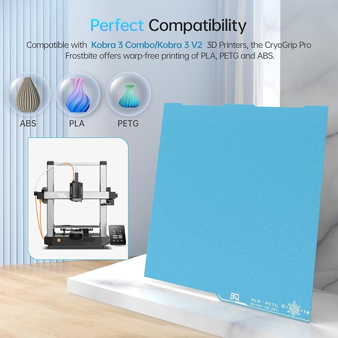 BIQU CryoGrip Pro Frostbite for Kobra 3 Combo 3D Printer 250x250mm Cold Build