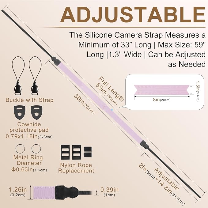 FIEIL Neck Strap Silicone Camera Straps