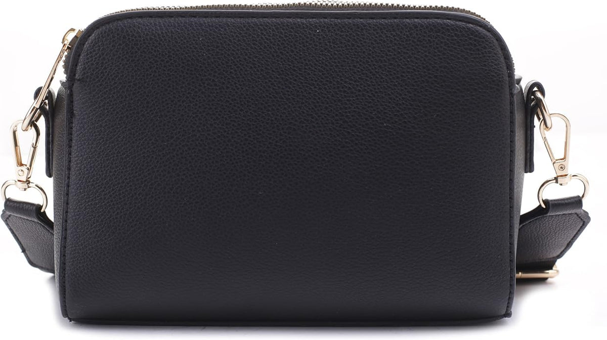 EVVE Crossbody Bags for Women Trendy Triple Zip Small Crossbody Camera Bag Purse