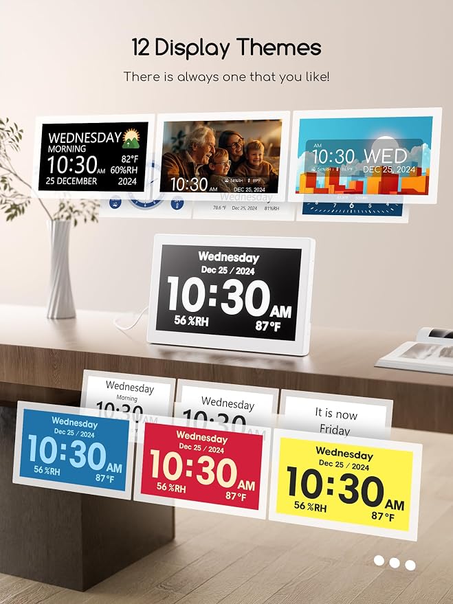 Raynic Digital Clock, 10.1 Inch Large Display Calendar Clock