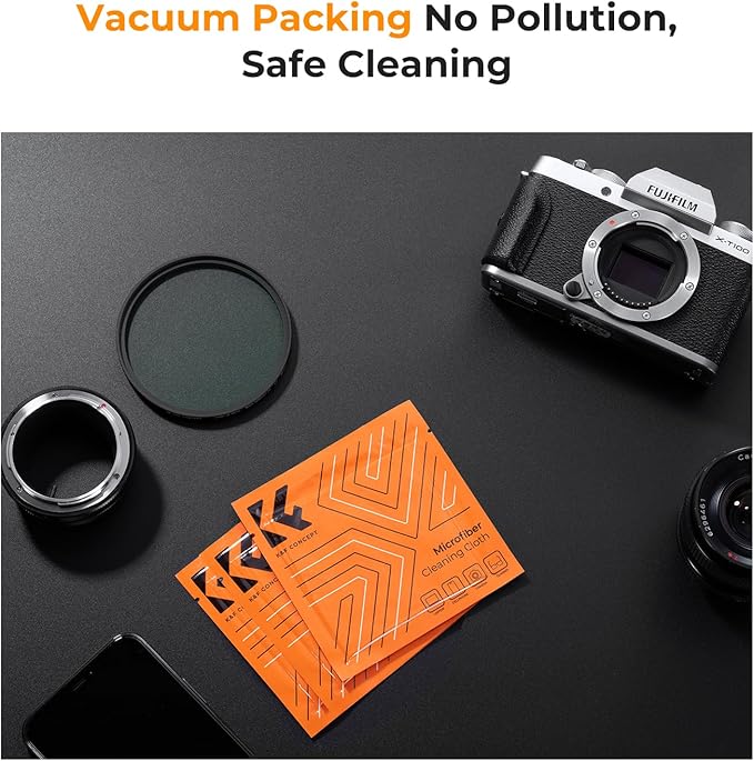 K&F Concept 52mm Lens Cap, 9-in-1 Center Pinch Lens Cover + Anti-Loss Keeper