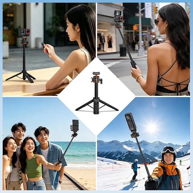 Tripod for Insta360 X5 ACE Pro 2, 21” Selfie Stick Quick Release Extension Rod