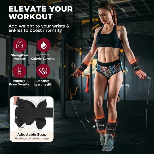 BAGAIL Weighted Vest 10 lb - Black | Includes 4 lb Ankle and Wrist Weights - Perfect for Workouts