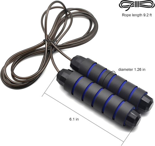 BOOMIBOO Adjustable Jump Rope - Tangle-Free Skipping Rope with Ball Bearings for All Ages | Perfect for Home & Gym Exercise