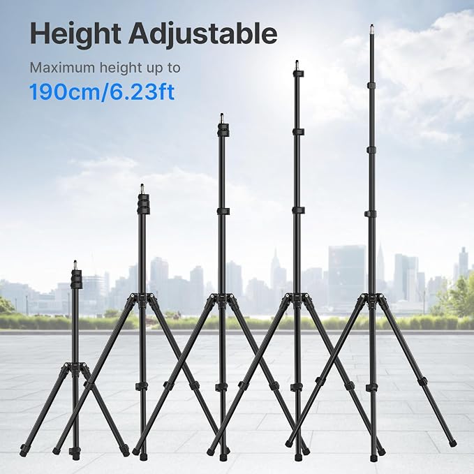 Ulanzi TT43 Extendable Photography Light Stand, Adjustable 6.23ft Aluminum