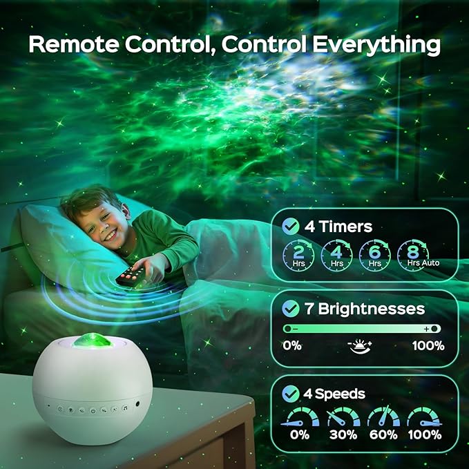 One Fire Galaxy Projector Star Projector Teen Girl Gifts for Boys Gift Ideas Women Gifts Birthday Gifts 360 Effects Northern Lights Night Light Projector Lava Lamp 15 White Noise+Bluetooth Room Decor
