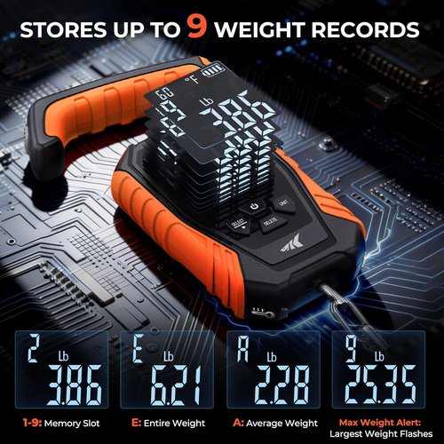 KastKing Weighmaster Fishing Scale - High-Precision Digital Display, 120 lb Capacity, Waterproof