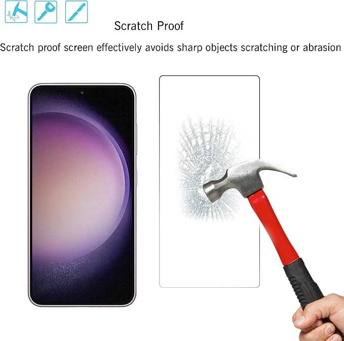 Ailun Screen Protector for Galaxy S23 3Pack + 3Pack Camera Lens Tempered Glass