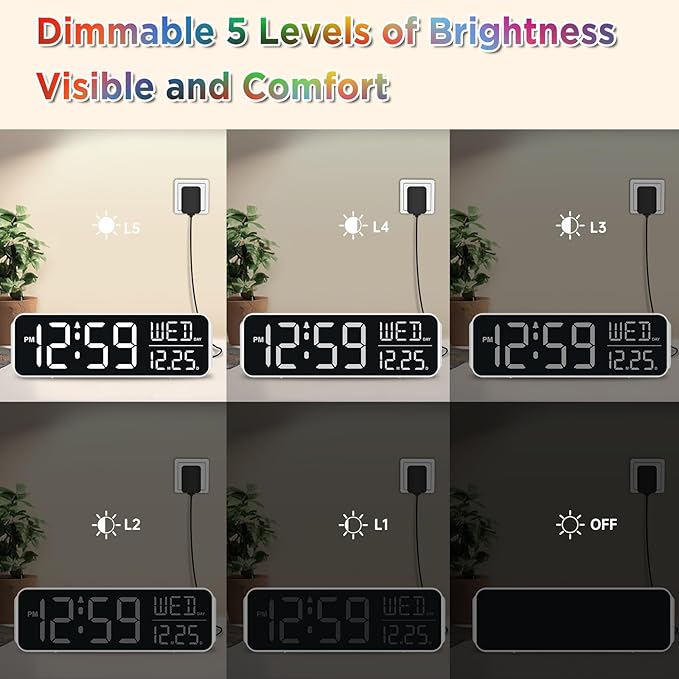 Peakeep Large Display Digital Alarm Clock