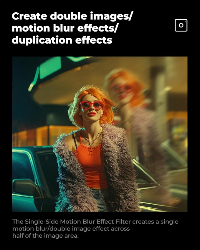 K&F CONCEPT 82mm Unilateral Blur Ghost Motion Filter Super Speed Effects