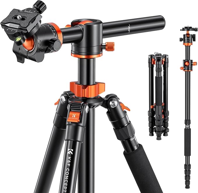 K&F Concept 67 inch Camera Tripod Horizontal Aluminum Tripods Portable Monopod