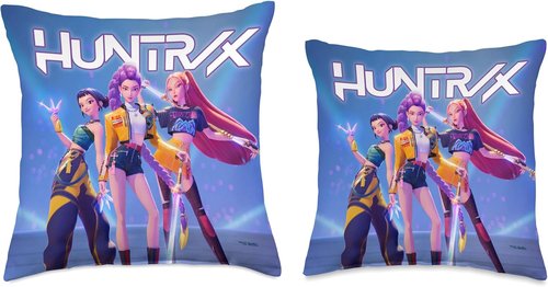 HUNTR/X Kpop Demon Hunters Throw Pillow - Officially Licensed Design for Fans | Stylish Home Decor