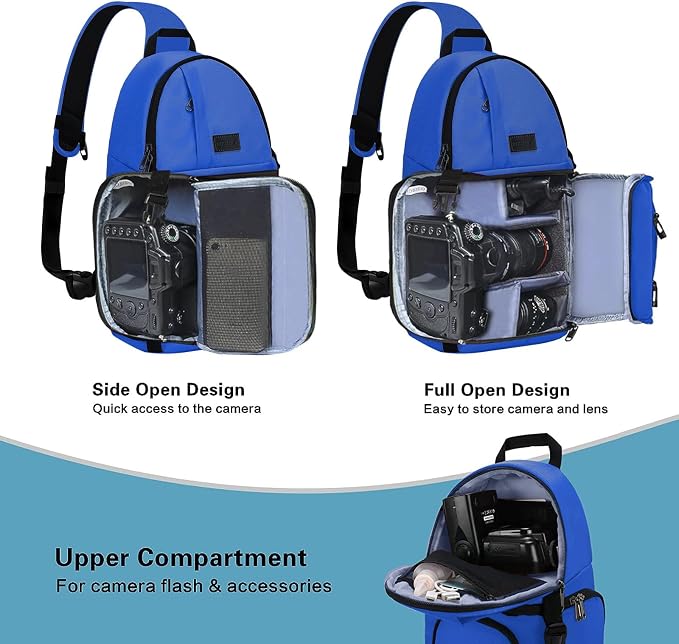 MOSISO Camera Sling Bag, DSLR/SLR/Mirrorless Camera Case Shockproof Photography